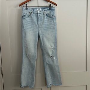 Pistola Light Blue Distressed Flare Jeans